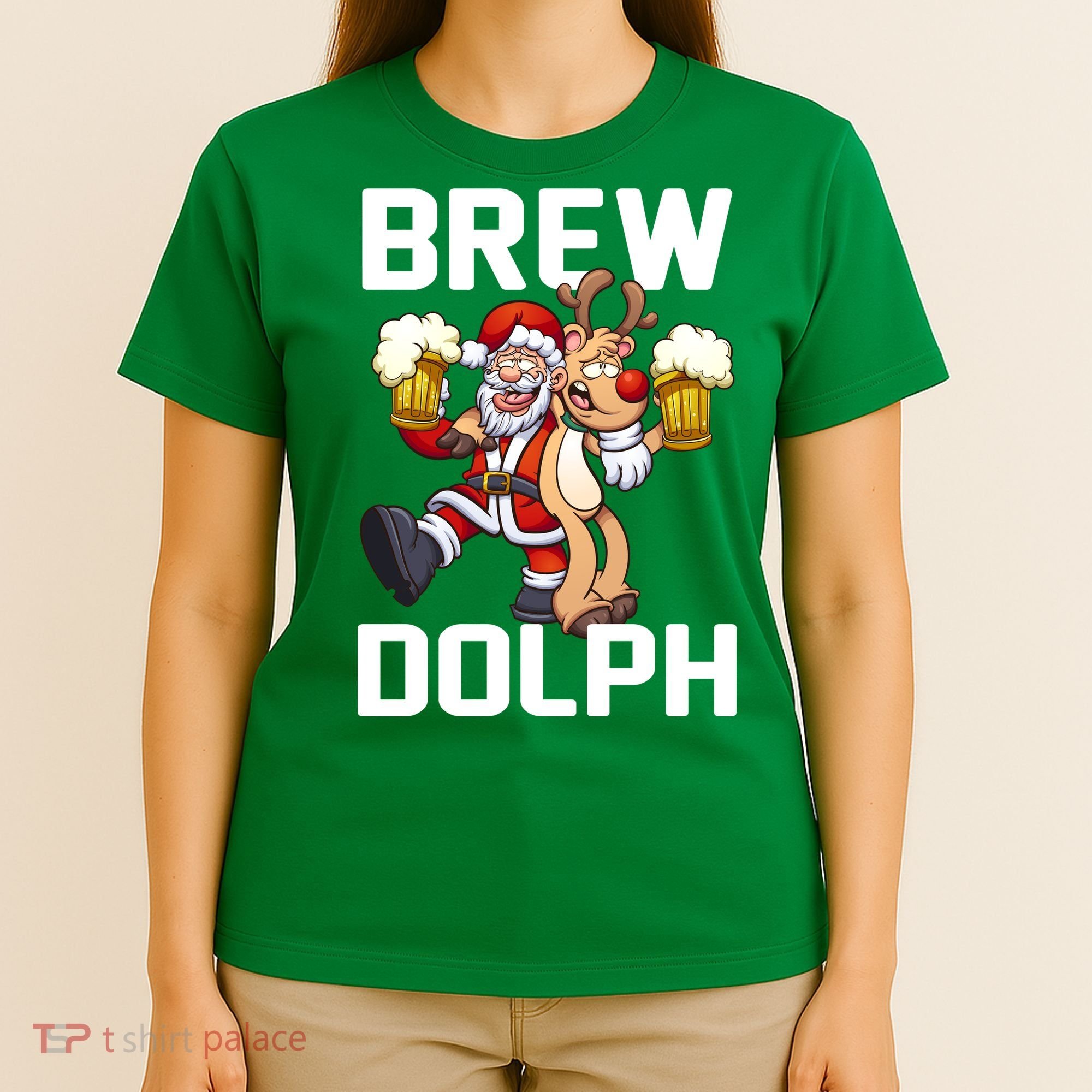 Brew Dolph Red Nose Reindeer T-Shirt