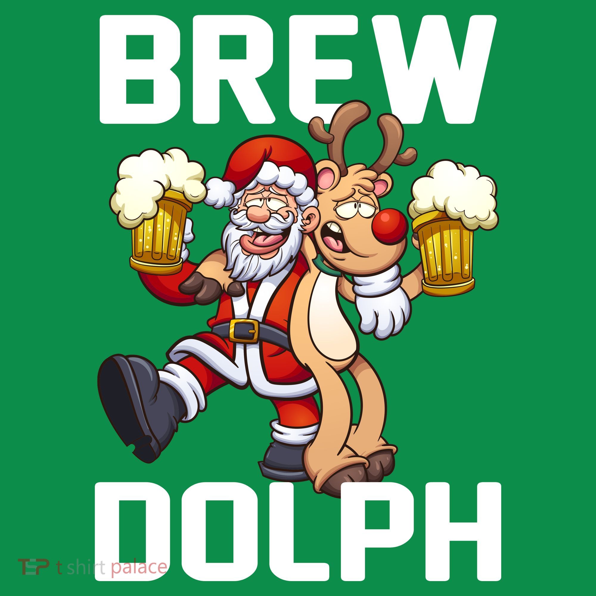 Brew Dolph Red Nose Reindeer T-Shirt