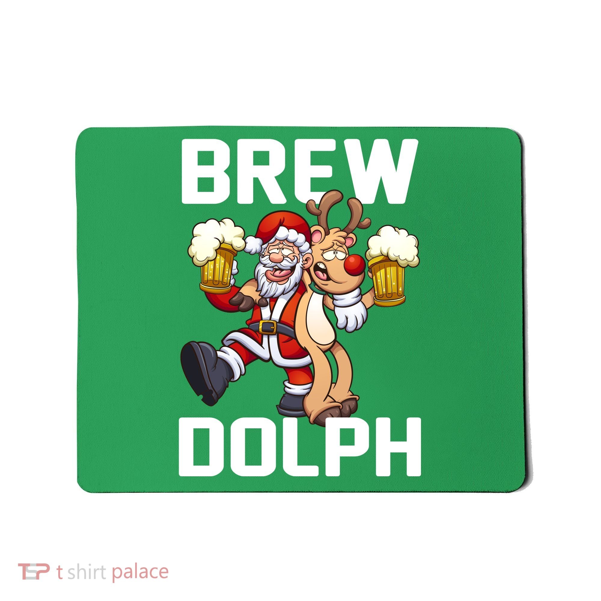 Brew Dolph Red Nose Reindeer Mousepad