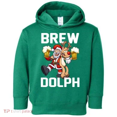 Brew Dolph Red Nose Reindeer Toddler Hoodie