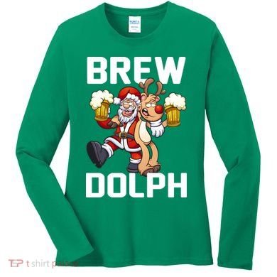 Brew Dolph Red Nose Reindeer Women's Long Sleeve Shirt