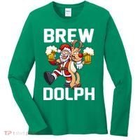 Brew Dolph Red Nose Reindeer Women's Long Sleeve Shirt thumb 0