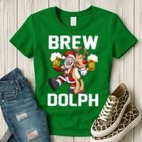 Brew Dolph Red Nose Reindeer Women's T-Shirt thumb 3