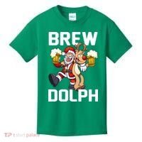 Brew Dolph Red Nose Reindeer Kids T-Shirt thumb 0