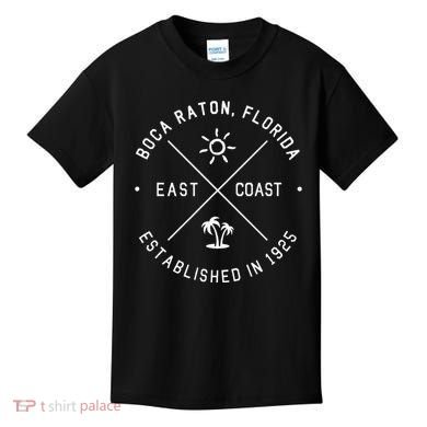 Boca Raton Florida Souvenirs Fl Sun Emblem Kids T-Shirt