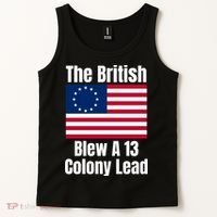 Betsy Ross Flag: The British Blew A 13 Colony Lead Tank Top thumb 2