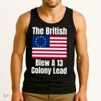 Betsy Ross Flag: The British Blew A 13 Colony Lead Tank Top thumb 3