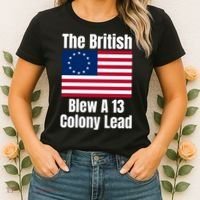 Betsy Ross Flag: The British Blew A 13 Colony Lead Women's T-Shirt thumb 2