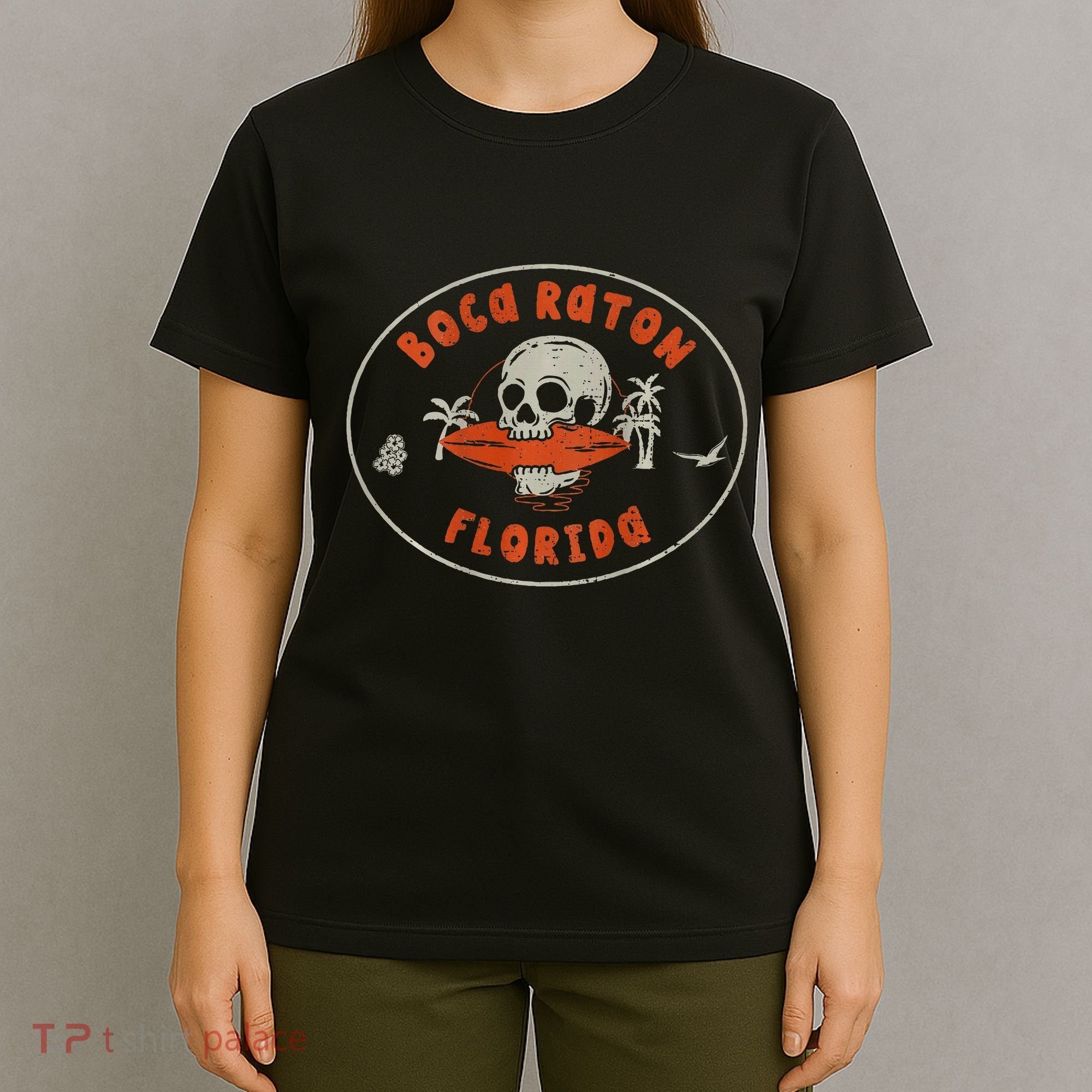 Boca Raton Florida Fl Vintage Surf Beach T-Shirt
