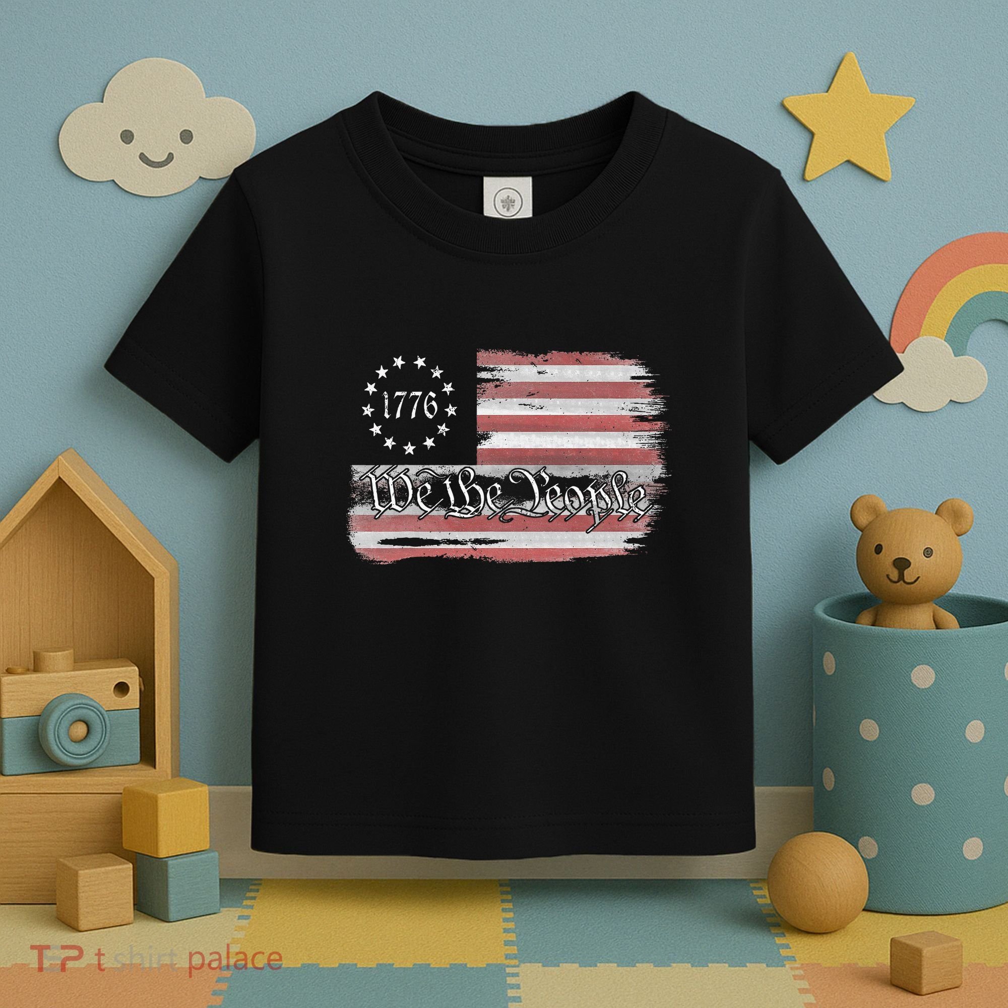 Betsy Ross Flag 1776 We The People Toddler T-Shirt