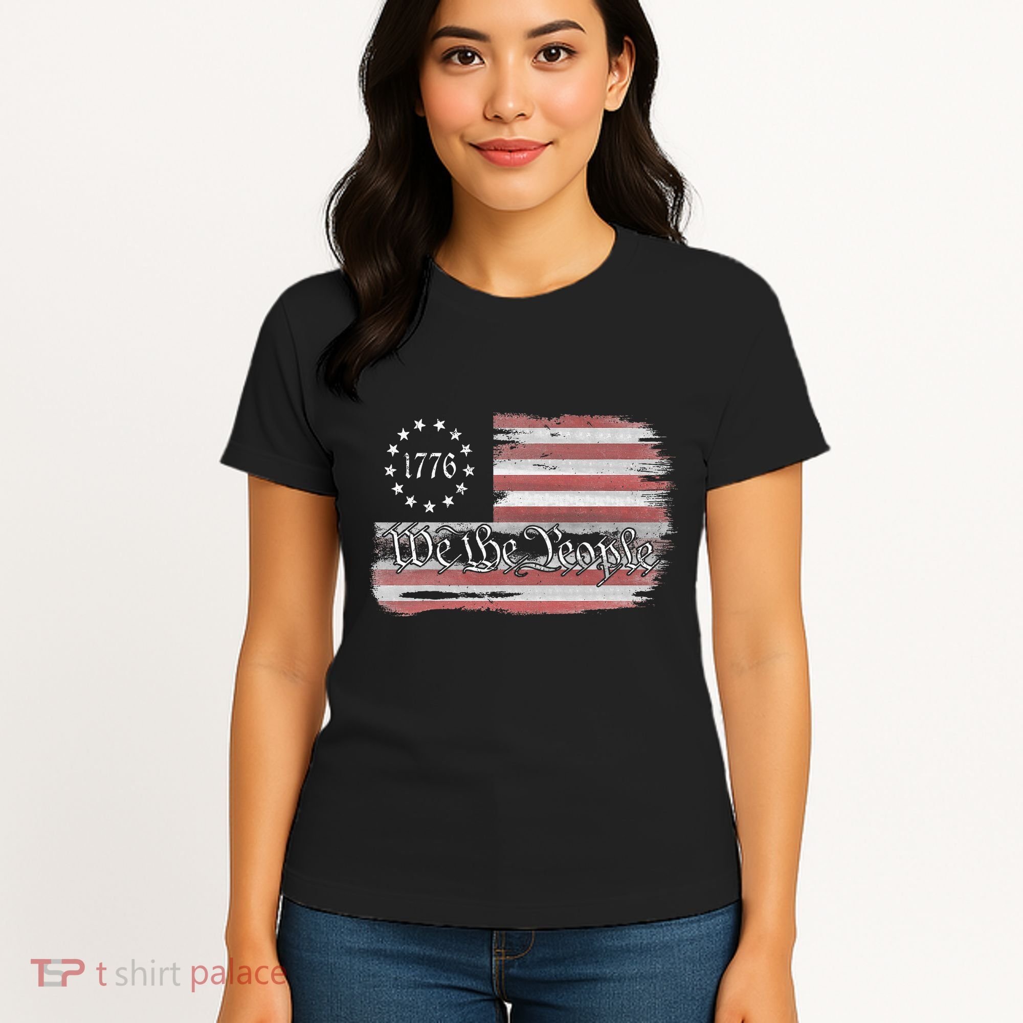 Betsy Ross Flag 1776 We The People Women's T-Shirt