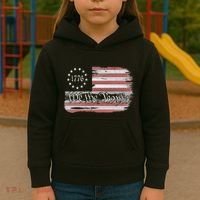 Betsy Ross Flag 1776 We The People Kids Hoodie thumb 3