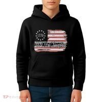 Betsy Ross Flag 1776 We The People Kids Hoodie thumb 4