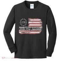 Betsy Ross Flag 1776 We The People Kids Long Sleeve Shirt thumb 0