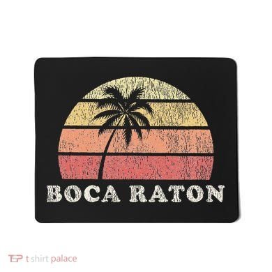 Boca Raton Fl Vintage 70s Retro Throwback Design Mousepad