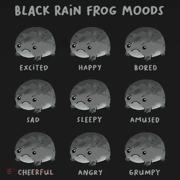 Black Rain Frog Moods Grumpy Black Desert Rain Frog Women's Hoodie