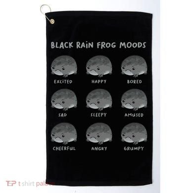Black Rain Frog Moods Grumpy Black Desert Rain Frog Golf Towel