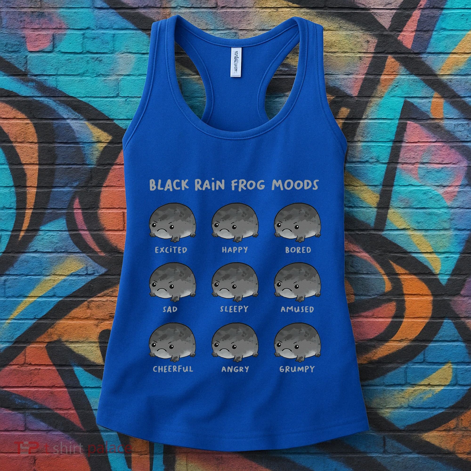 Black Rain Frog Moods Grumpy Black Desert Rain Frog Women's Tank Top