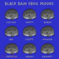Black Rain Frog Moods Grumpy Black Desert Rain Frog Baby Bodysuit thumb 2