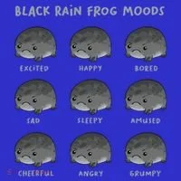 Black Rain Frog Moods Grumpy Black Desert Rain Frog Toddler Hoodie thumb 2