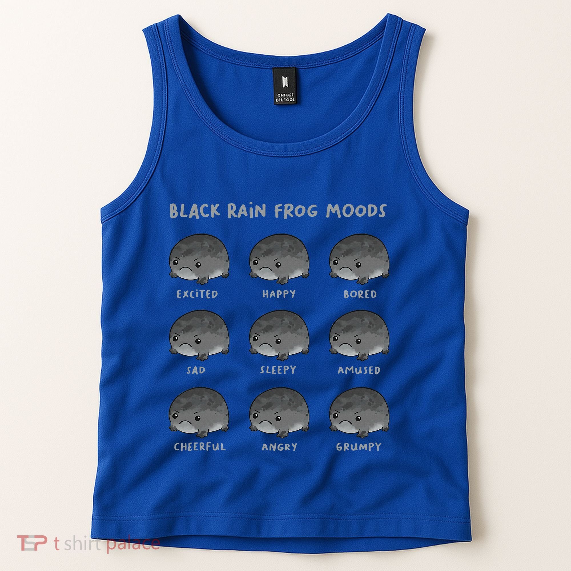 Black Rain Frog Moods Grumpy Black Desert Rain Frog Tank Top