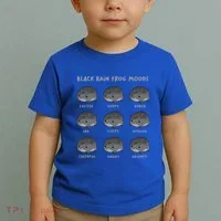 Black Rain Frog Moods Grumpy Black Desert Rain Frog Toddler T-Shirt thumb 2