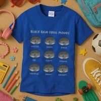 Black Rain Frog Moods Grumpy Black Desert Rain Frog Kids T-Shirt thumb 3