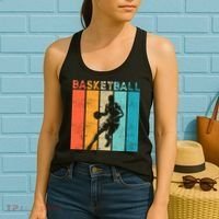 Basketball Retro For Basketball Team Sport Bball Women's Tank Top thumb 2