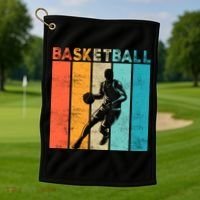 Basketball Retro For Basketball Team Sport Bball Golf Towel thumb 1