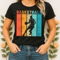 Basketball Retro For Basketball Team Sport Bball Women's T-Shirt thumb 2