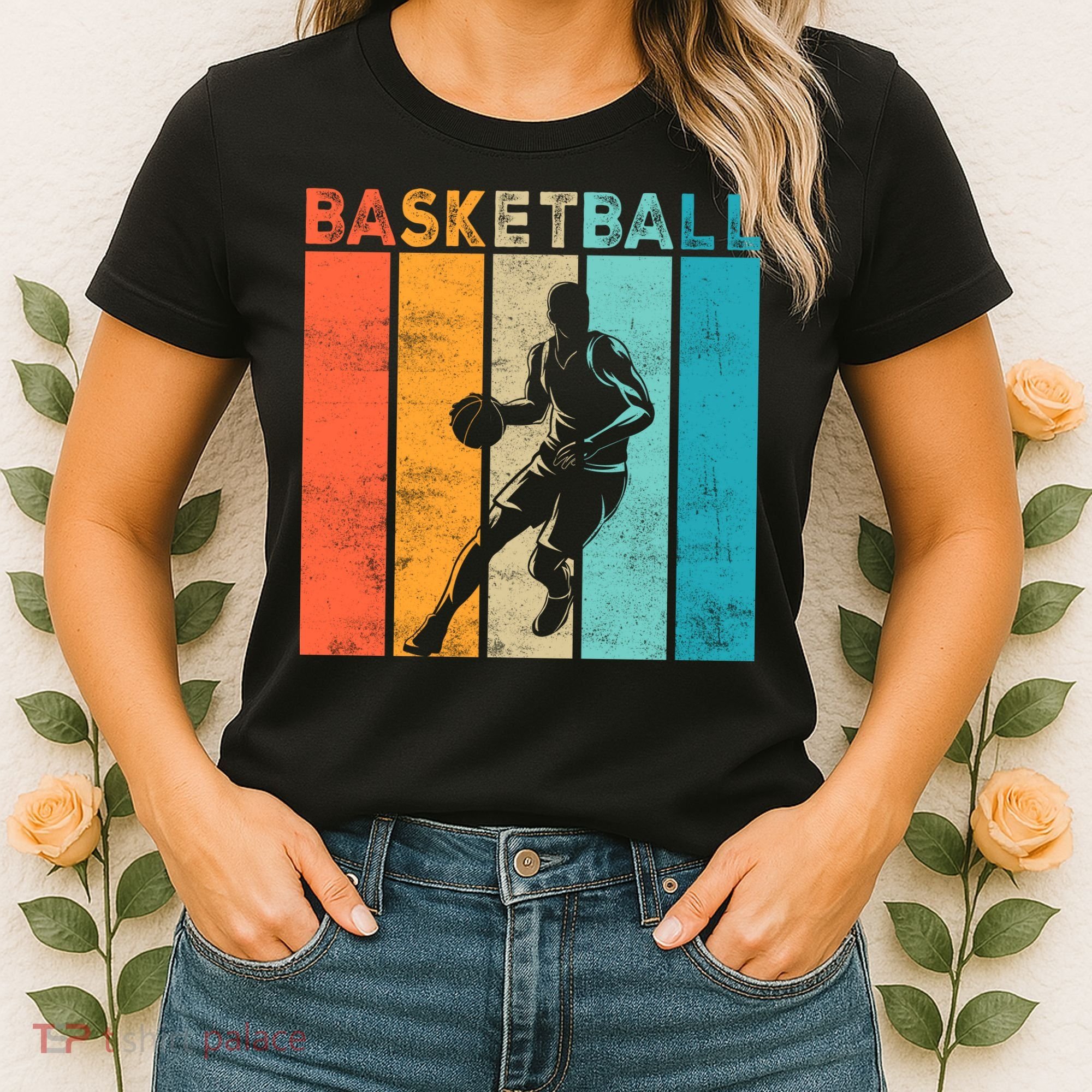 Basketball Retro For Basketball Team Sport Bball Women's T-Shirt