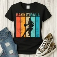 Basketball Retro For Basketball Team Sport Bball Women's T-Shirt thumb 3