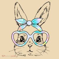 Bunny Rabbit Face Glasses Girl Happy Easter Day Tote Bag thumb 4
