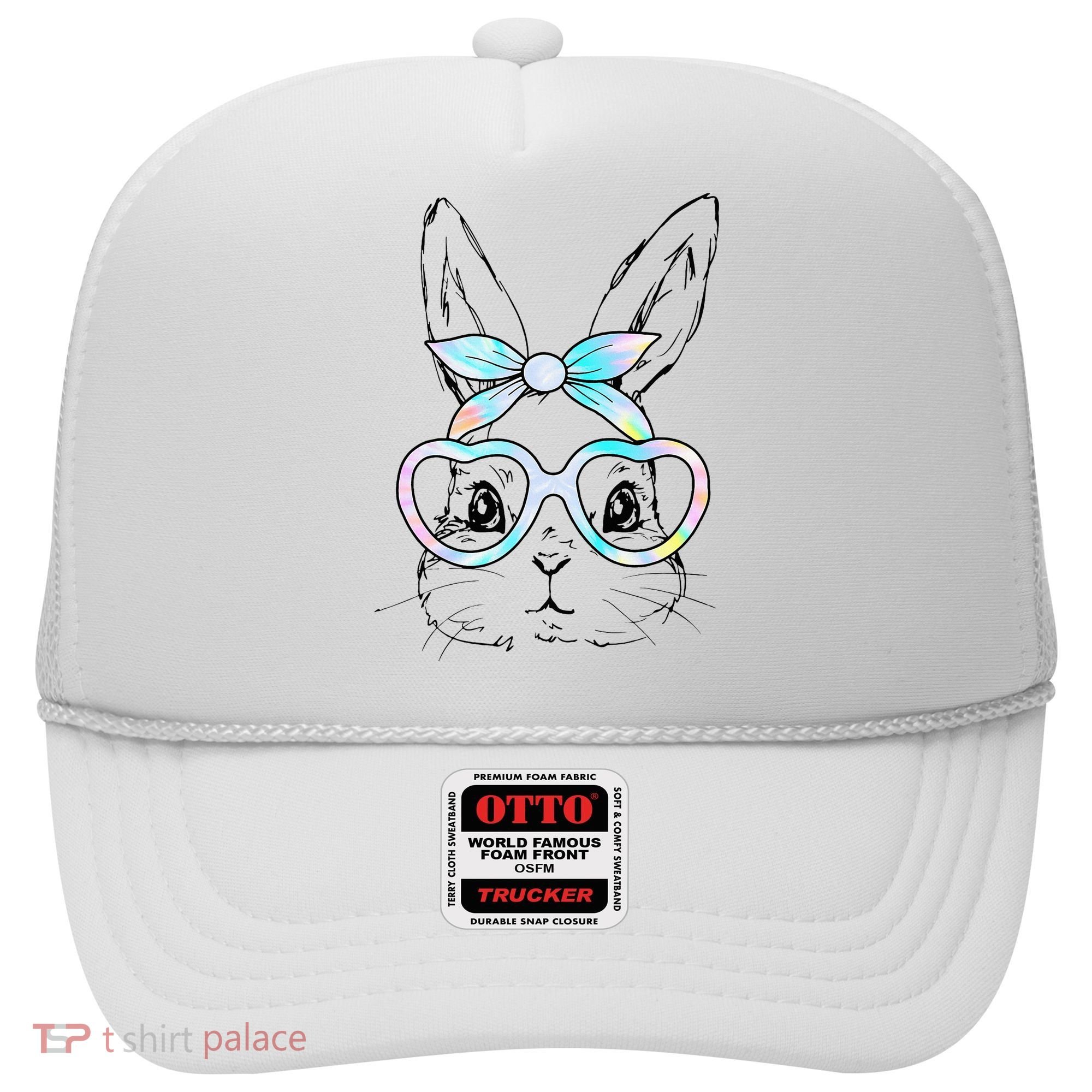 Bunny Rabbit Face Glasses Girl Happy Easter Day Hat