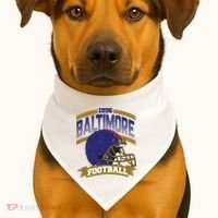 Baltimore Raven Football Team Supporter USA-Made Doggie Bandana thumb 1