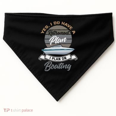 Boating Retiremen Funny Boat Captain Retirement Gift USA-Made Doggie Bandana