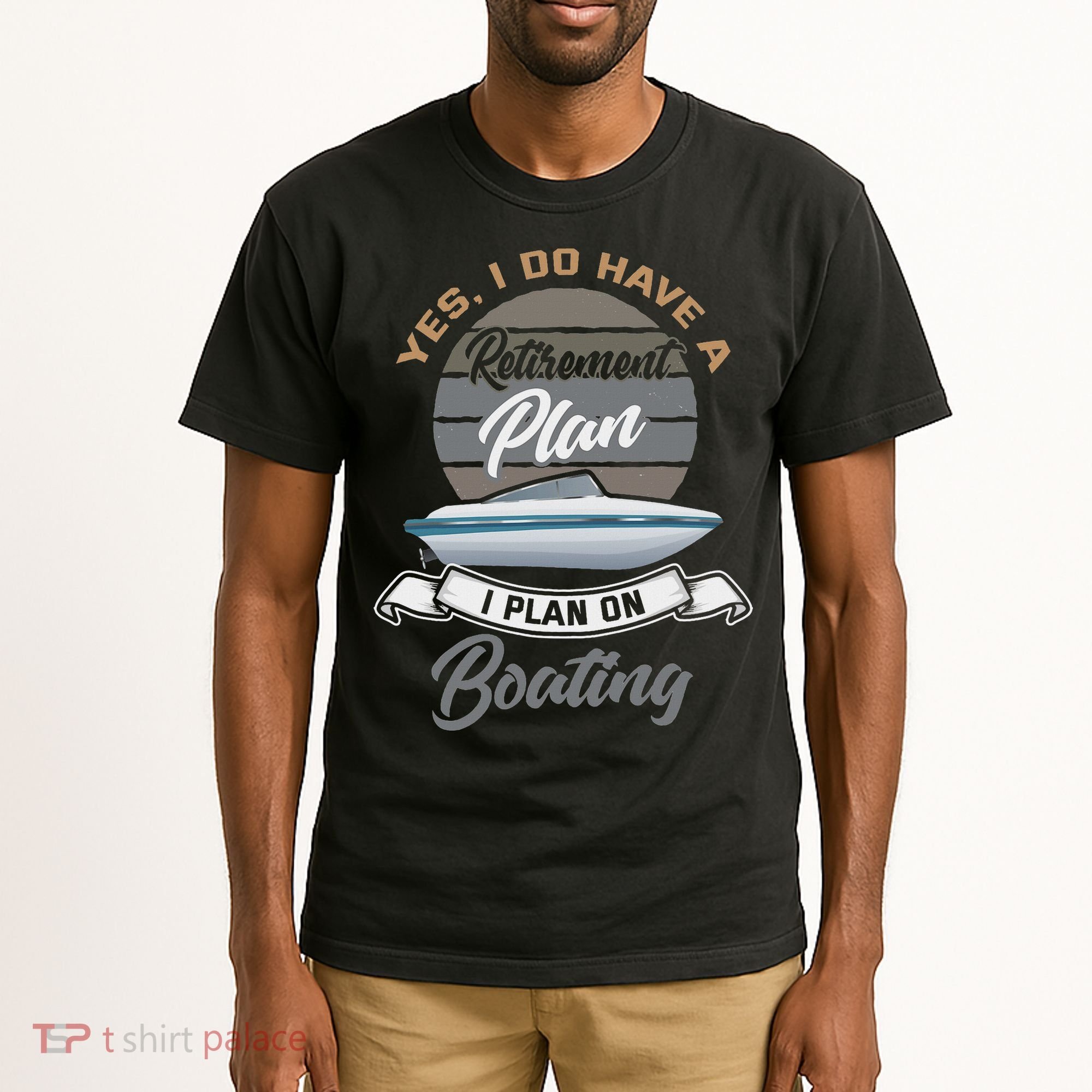 Boating Retiremen Funny Boat Captain Retirement Gift Tall T-Shirt