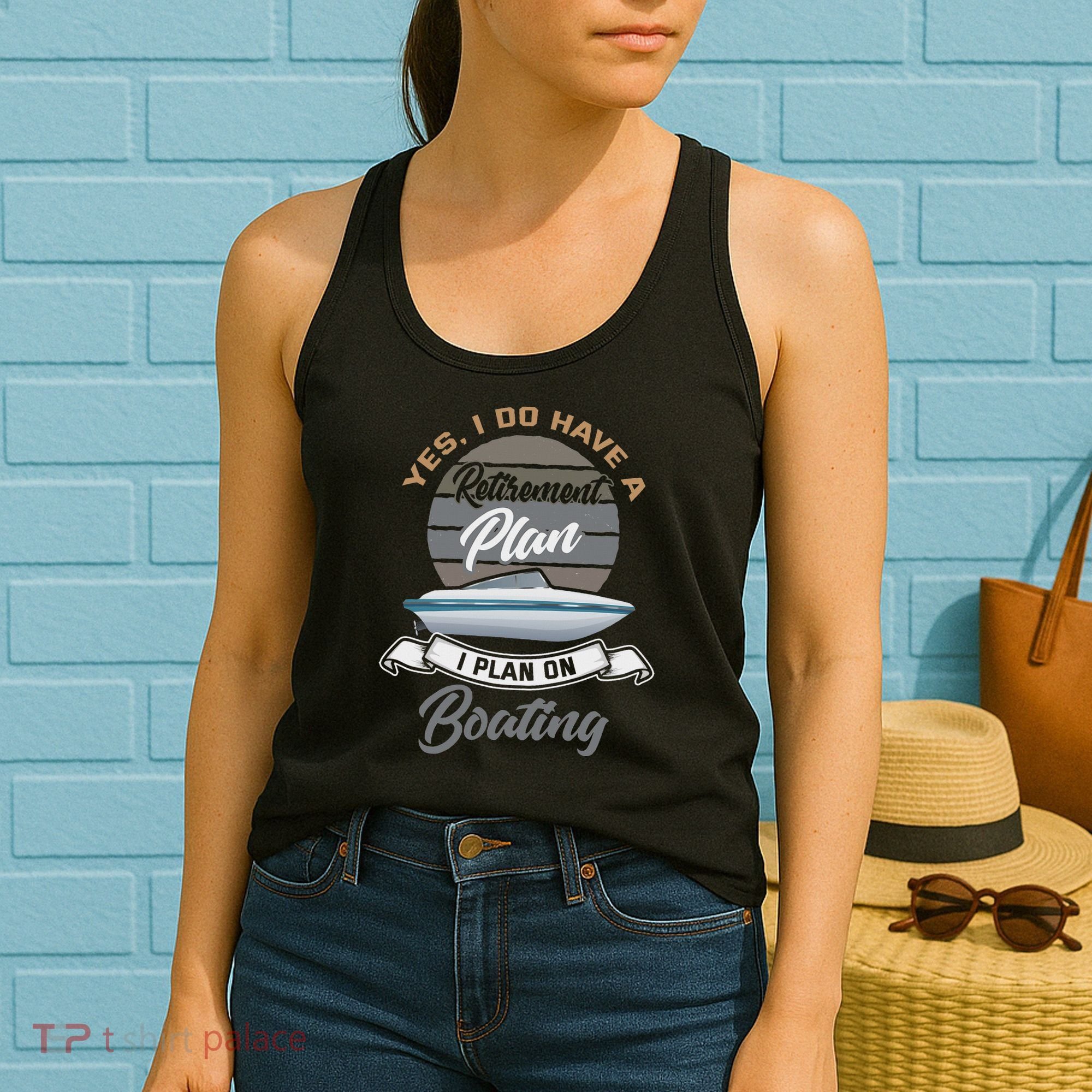 Boating Retiremen Funny Boat Captain Retirement Gift Women's Tank Top