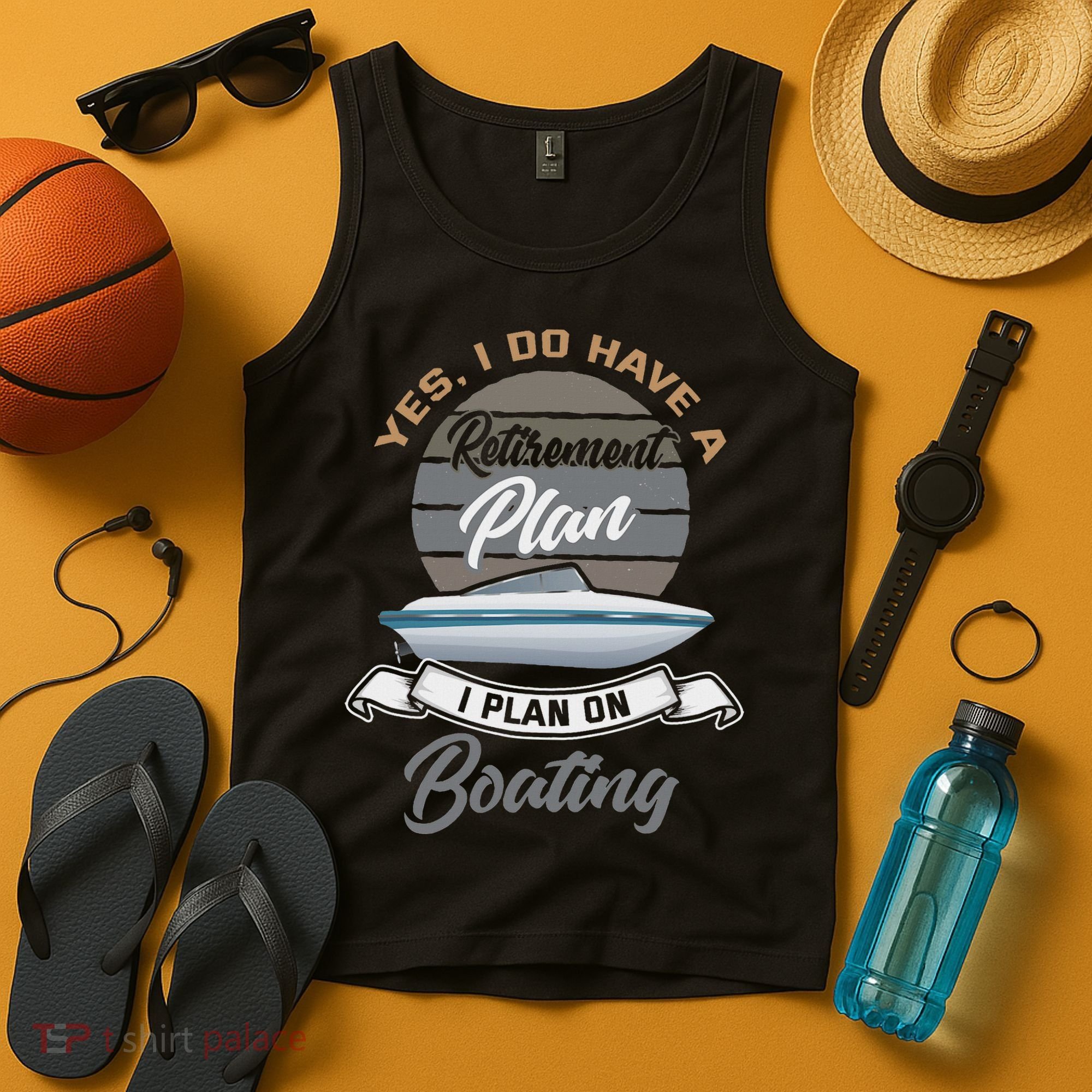Boating Retiremen Funny Boat Captain Retirement Gift Tank Top
