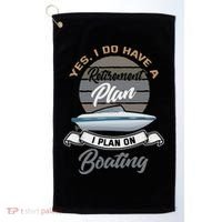 Boating Retiremen Funny Boat Captain Retirement Gift Golf Towel thumb 0