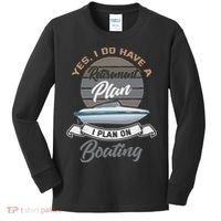 Boating Retiremen Funny Boat Captain Retirement Gift Kids Long Sleeve Shirt thumb 0
