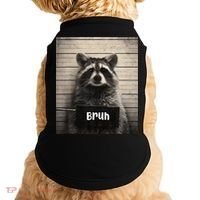 Bruh Raccoon Funny Trash Panda Lover Racoon Meme Doggie Tank thumb 0