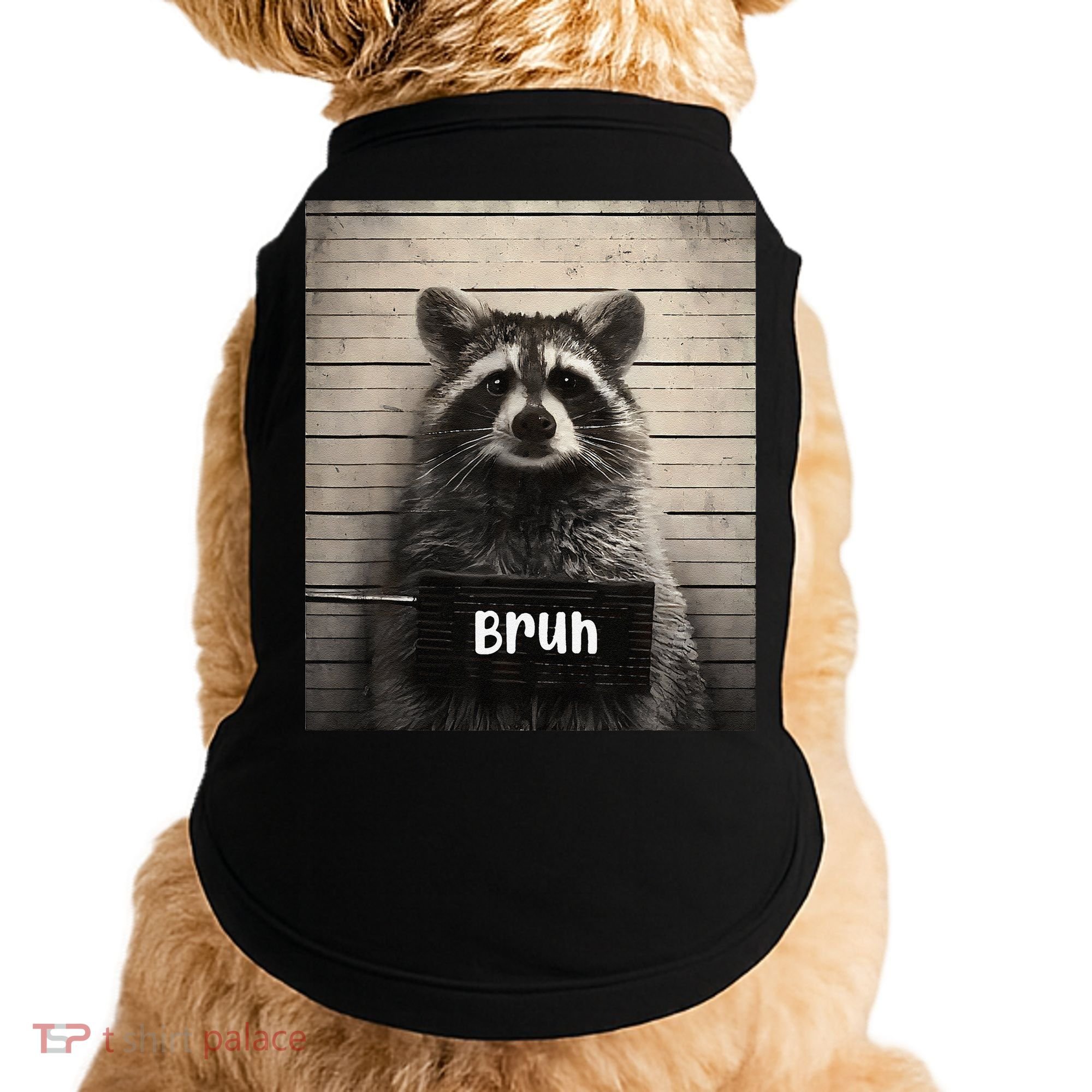 Bruh Raccoon Funny Trash Panda Lover Racoon Meme Doggie Tank