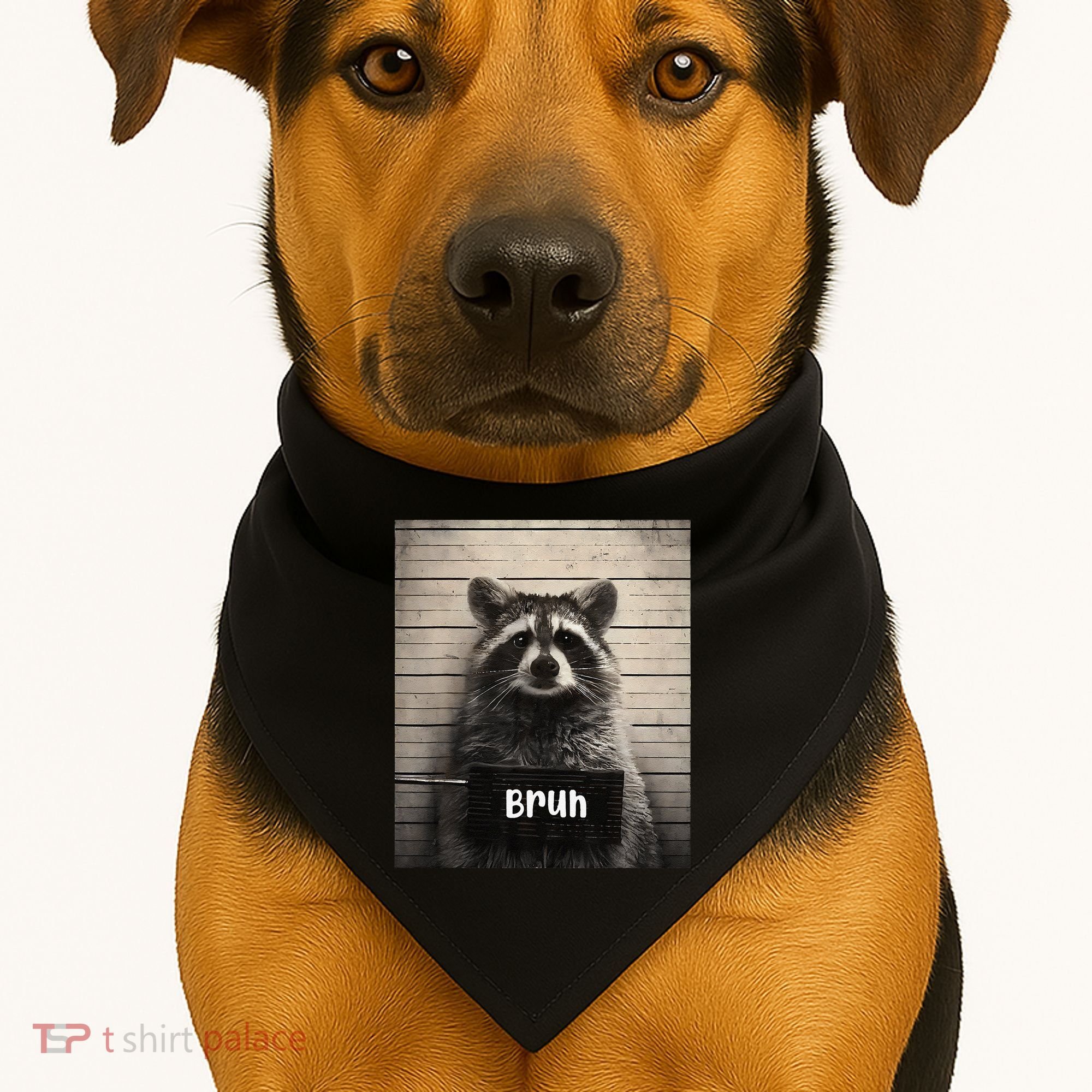 Bruh Raccoon Funny Trash Panda Lover Racoon Meme USA-Made Doggie Bandana