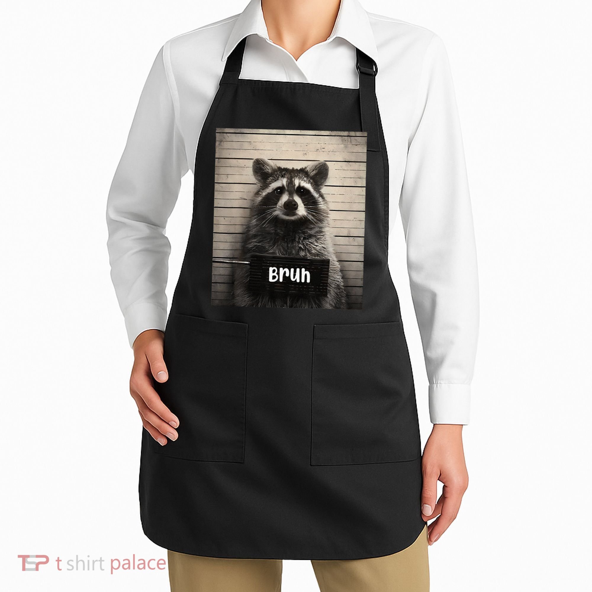 Bruh Raccoon Funny Trash Panda Lover Racoon Meme Apron