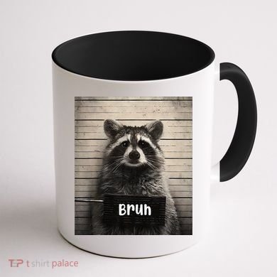 Bruh Raccoon Funny Trash Panda Lover Racoon Meme Coffee Mug back