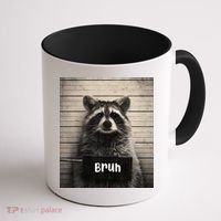 Bruh Raccoon Funny Trash Panda Lover Racoon Meme Coffee Mug thumb 1