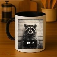 Bruh Raccoon Funny Trash Panda Lover Racoon Meme Coffee Mug thumb 4
