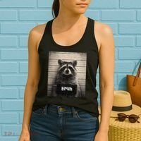 Bruh Raccoon Funny Trash Panda Lover Racoon Meme Women's Tank Top thumb 2