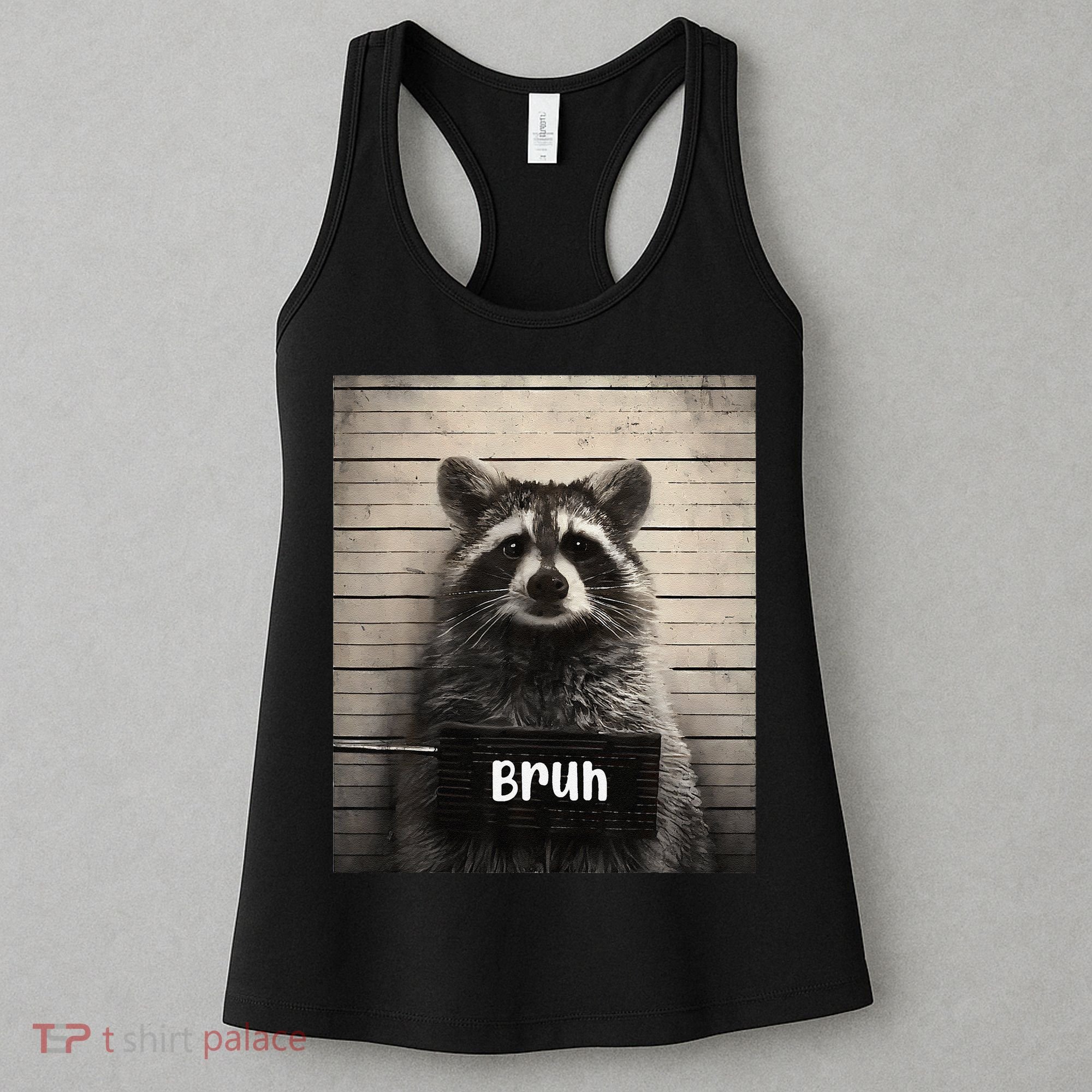 Bruh Raccoon Funny Trash Panda Lover Racoon Meme Women's Tank Top